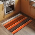 thumbnail image 3 of Rectangle Area Rug 2x3ft, Retro Orange Brown Beige Stripes Non-Shedding Washable Area Rug, Wood Grain Non Slip Low-Profile Rugs for Living Room, Bedroom Dining Room, 3 of 9