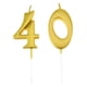 thumbnail image 1 of 2pcs 40th Birthday Candle Number Decoration Birthday Cake Topper Velas Suministros para fiestas (Número 4 + 0, Dorado), 1 of 7