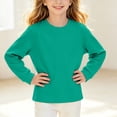 thumbnail image 5 of Abcomgle Girls Long Sleeve Sweatshirt Cute Solid Color Girls Pullover Sweatshirt Cotton Crewneck Sweaters for Teen Girls Casual Winter School Clothes for Teen Girls, 5 of 6