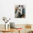 thumbnail image 2 of Acheng Watercolor Horse Wall Art,White Horse Canvas Wall Art,Horse Wall Decor,Horse Decor,Horse Pictures,Horse Pictures Wall Decor,Gifts for Horse Lovers,Framed 12x16 in, 2 of 5