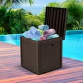 thumbnail image 4 of Superjoe 51 Gallon Outdoor Deck Storage Box, Patio Resin Storage Bin Outdoor Cushion Storage (Brown), 4 of 6