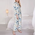 thumbnail image 5 of Wukai Butterfly Print Women's Pajama Set - Soft Long Sleeve Sleepwear for Comfort and Style-Large, 5 of 9