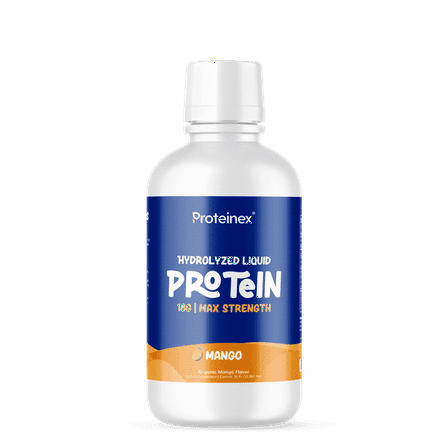 Proteinex Core Liquid Hydrolyzed Protein Supplement – 18g Protein per Serving, Sugar-Free, 30 fl oz (Mango)