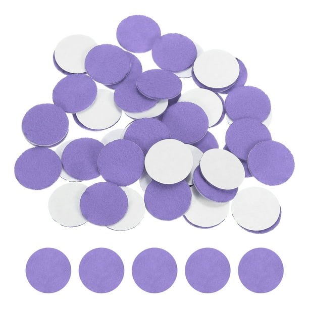 Uxcell 50 Pcs Círculos de Fieltro Adhesivos, 2" Diámetro 2mm Grosor Almohadillas Redondas de Fieltro