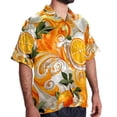 thumbnail image 2 of Tangerine Men's Short Sleeve Beach Shirts, Casual Printed Button Down Summer Shirts for Men and Women, 2 of 6