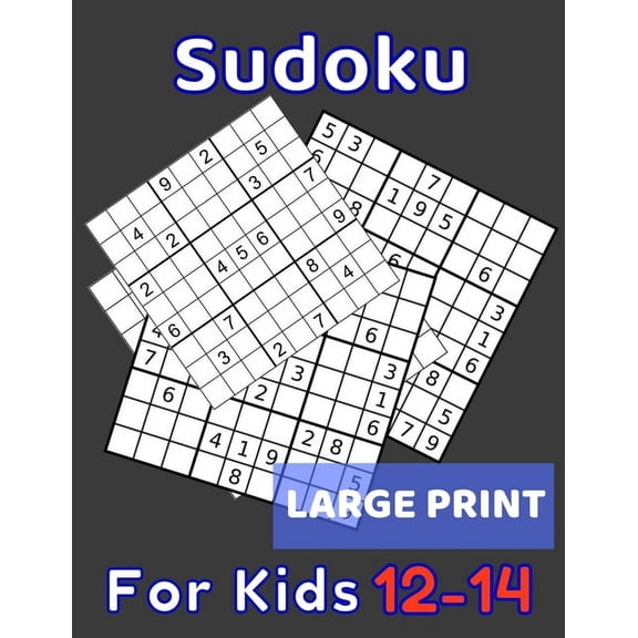 Sudoku For Kids 12-14 Large Print: 320 Sudoku Puzzles Medium and Hard for Kids Ages 12 13 14 With Solutions In The End. , (Paperback)