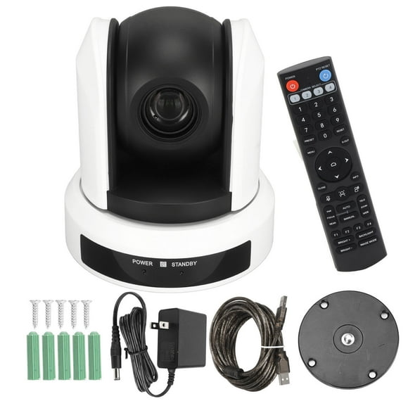 PTZ Conference Camera 10X Optical Zoom USB HD 1080P 207MP Video Conference Camera System for Business Meeting 100‑240V US Plug