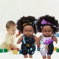 thumbnail image 4 of Chmadoxn Black Dolls 8in American African Girl Baby Doll for Kids Aged 3 4 5 6 7 Years Fashion Play Doll Reborn Baby Toy Doll - Life Size Soft Adjustable Perfect for Birthday, 4 of 7