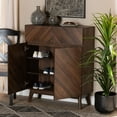 thumbnail image 6 of Baxton Studio Hartman Mid-Century Modern Walnut Brown Finished Wood Shoe Cabinet, 6 of 24