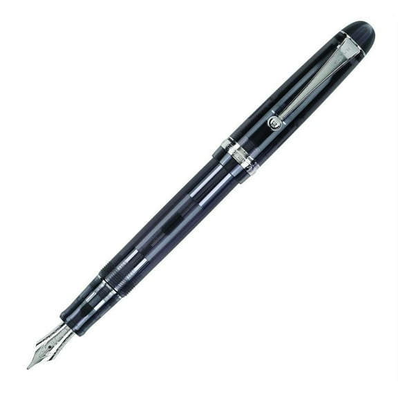Pilot Custom 74 Fountain Pen - Smokey Black Silver Trim - Medium Point