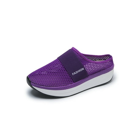 

Audeban Ladies Lightweight Platform Flats Work Walking Shoe Nonslip Comfort Round Toe Slip On Mules Clogs Casual Shoes Slippers Mule Sneaker Slides