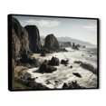 thumbnail image 2 of Designart "Black Cliffhanger Beach I" Nautical & Beach Floater Framed Canvas Wall Art, 2 of 7