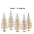 thumbnail image 1 of 5 piezas de 5 cm a 125 cm Mini árbol de Navidad dorado verde pequeño pino sisal colocado en el escritorio Adornos de fiesta de Navidad de Año Nuevo Navidad, B19-12.5-blanco, 1 of 5