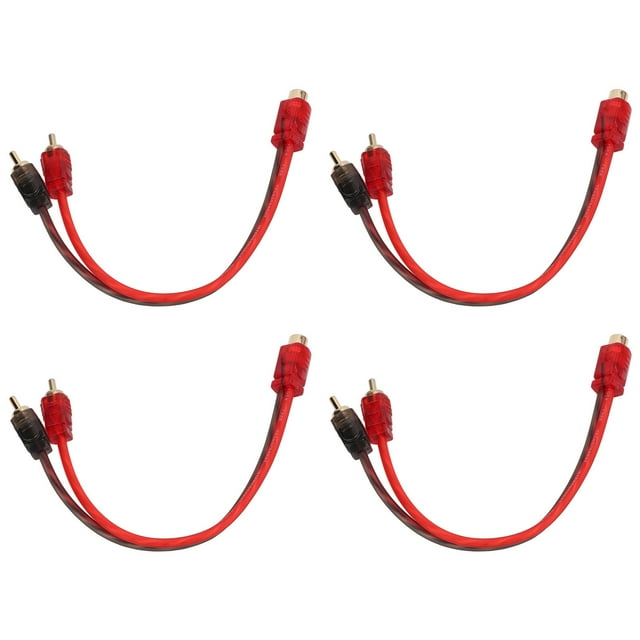 RC Female Male Y Adapter,4PCS Car RCA 1 RC Female Male Y Cable RC Female Male Y Splitter Innovative Solution