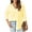 Yellow, variant on Weardear Womens Button Down Shirts Striped Classic Long Sleeve Collared Office Work Blouses Tops with Pocket