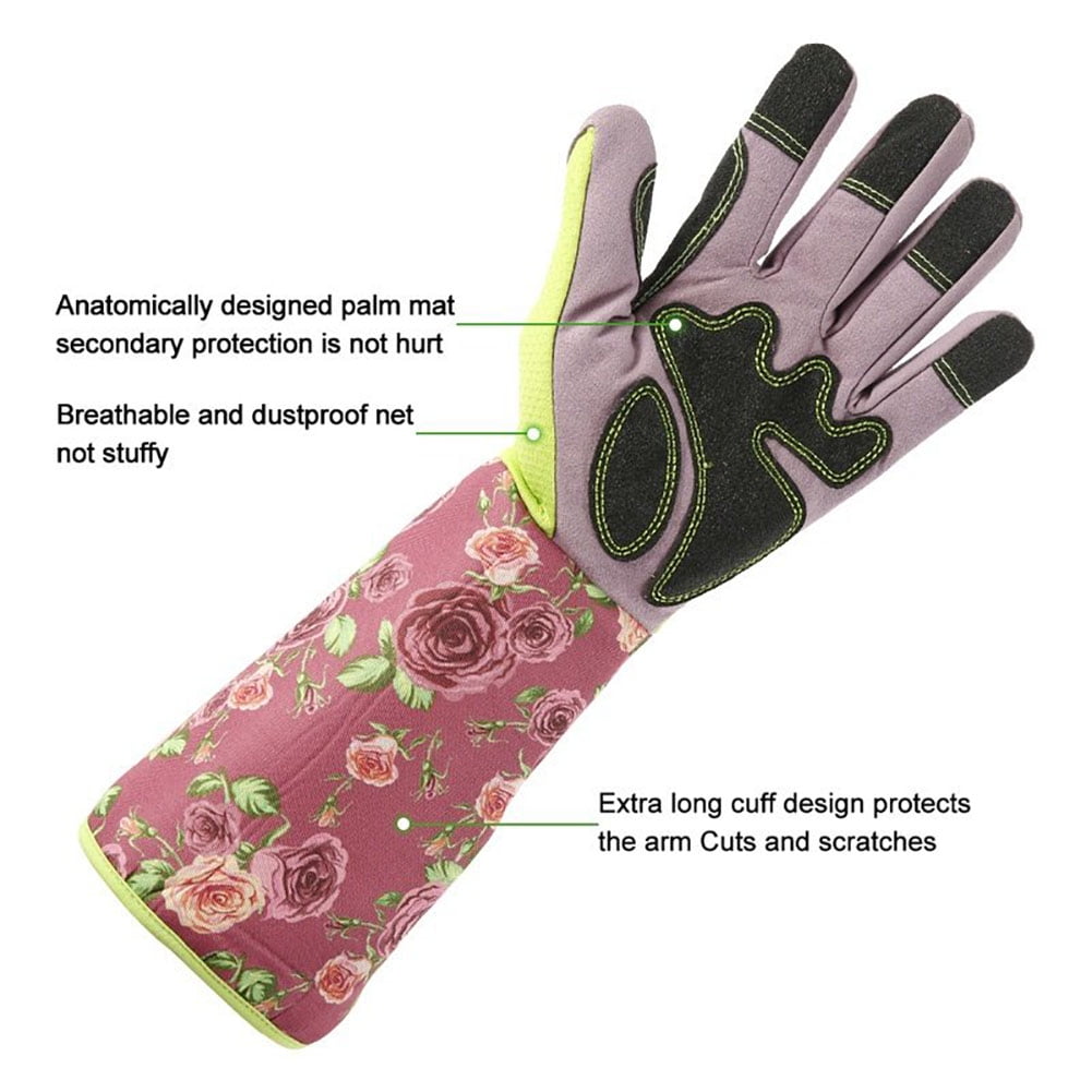 Promise2134 Long Sleeve Gardening Gloves Pruning Thornproof Garden Gloves with Extra Long Forearm Protection for Gardener Puncture Resistant 