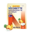 thumbnail image 3 of (2 pack) Nicorette Nicotine Gum, Stop Smoking Aids, 2 Mg, Fruit Chill, 160 Count, 3 of 24