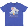thumbnail image 3 of Inktastic My Nana Loves me to the Moon and Back Elephant Family Youth T-Shirt, 3 of 5