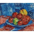 thumbnail image 2 of Václav Špála 17x15 Gold Ornate Wood Frame and Double Matted Museum Art Print Titled - Still Life with Fruits (1933), 2 of 4