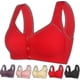 thumbnail image 1 of S-6XL Front Closure Bra Women's Daisy Bra Front Snaps Button Bras No Underwire Push Up High Support Sports Push Up Bra, 1 of 3