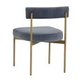 thumbnail image 4 of Sunpan Seneca 19.5" Fabric Dining Chair in Antique Brass-Blue (Set of 2), 4 of 7