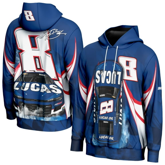 Youth ProSphere Blue Kyle Busch Allover Print Hoodie Sweatshirt