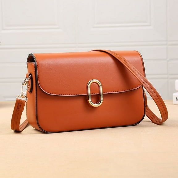 PORT&LOTUS Small Leather Crossbody Bag,Trendy Cross Over Purse for Woman,Crossover Purse for Women,Shoulder Handbags,Summer Purses for Women 2025,Beige