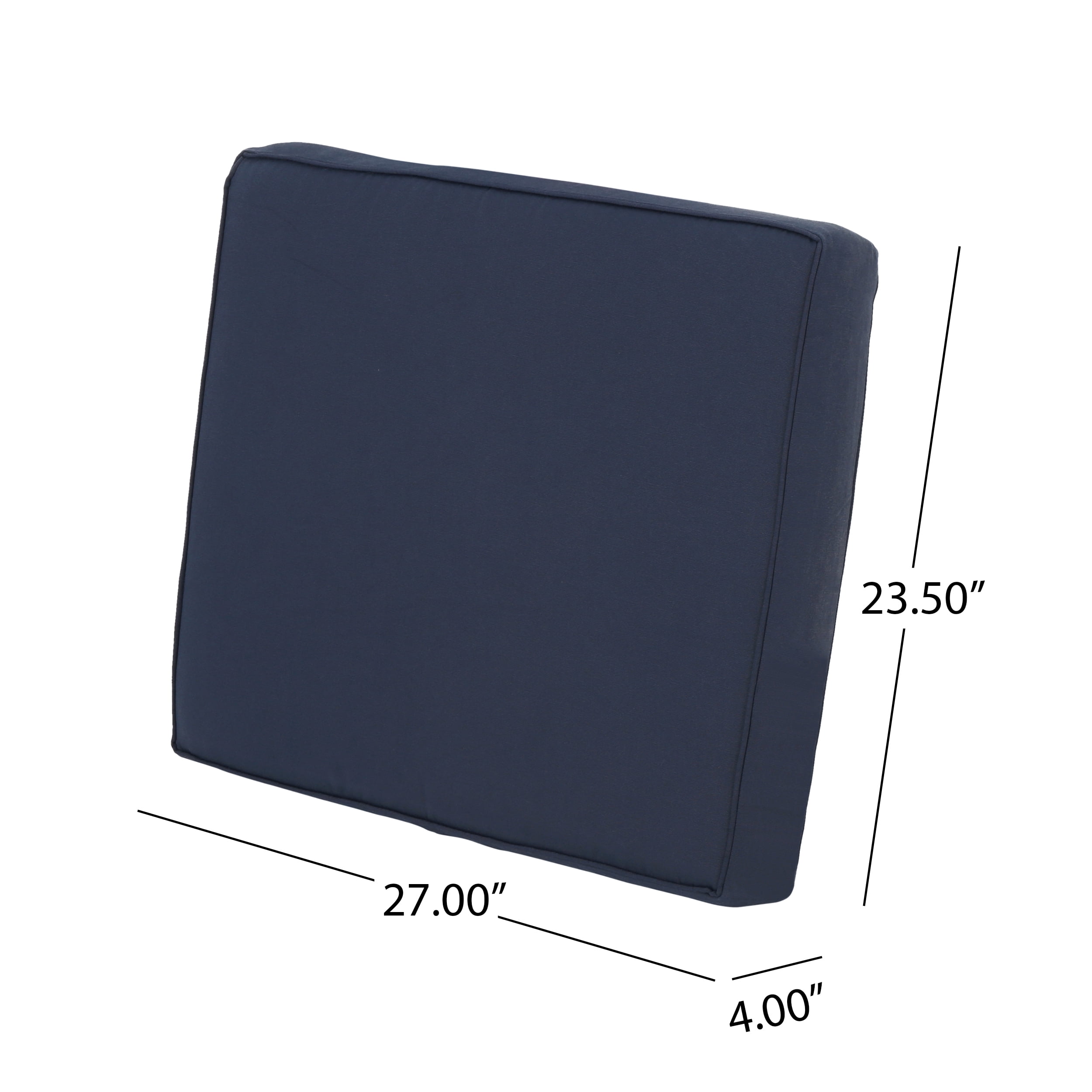 Noble House 23.50" x 27.00" Blue Rectangle Chair Outdoor Seating Cushions (2 Pack)