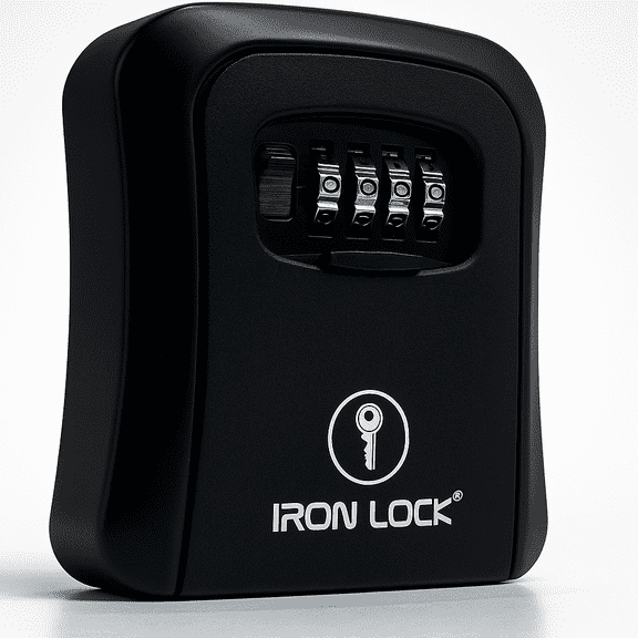 Iron Lock® Medium Wall-Mounted Key Lock Box, 4-Digit Code, Waterproof, 5-Key Capacity