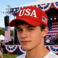 thumbnail image 4 of 250th Anniversary USA Hat, United States 250th Anniversary Baseball Cap, 1776-2026 Patriotic Printed Hat, US 250th Anniversary Cap for Independence Day, Adjustable One Size, Red, 4 of 8