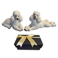 thumbnail image 2 of 2 figuras de caniche de resina para el hogar, mesa, porche, oficina, Navidad. blanco, 2 of 9