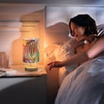 thumbnail image 7 of Zebra Horse Colorful Table Lamp USB Bedside Desk Nightstand Lamp Printed Gifts Small Lamp Wood Base for Bedroom Living Room Kids Room College Dorm, 7 of 7