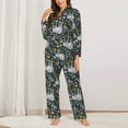 thumbnail image 2 of Pofeuu Cute Sloth Print Womens Pajamas Set Long Sleeve Sleepwear Button Down Nightwear Soft Pj Lounge Sets Button Down Pajamas Women-Small, 2 of 7