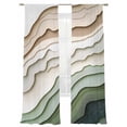 thumbnail image 7 of Sage Green Ombre Sheer Curtains 84 Inch Length 2 Panels Set, Modern Abstract Geometric Art Voile Window Treatment Rod Pocket Curtains Sheers Drapes for Bedroom/Living Room/Kitchen 52"x84"x2, 7 of 7