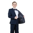 thumbnail image 5 of Boys Tuxedo Set 3pc Satin Peak Lapel Jacket With Matching Vest & Pants Free Shirt & Bow Tie-Modern Fit, 5 of 5
