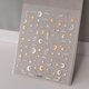 thumbnail image 4 of Adhesivos para uñas LIDUNANWU Moon Star 5D en oro blanco estampado, 4 of 7