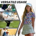 thumbnail image 5 of Garronmavis Paisley Boho Flower Women's Golf Shirt and Sun Visor Hat Set Moisture Wicking Breathable Short Sleeve Golf Shirts Adjustable UV Protection Sun Visor for Outdoor Sports Daily Wear, 5 of 7