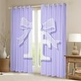 thumbnail image 2 of Erosebridal Initial F Letter Curtains Pack of 2 (38x45), Princess Bow 30%-50% Black Out Curtains, Purple Monogrammed Curtains for Living Room, Window Curtains Room Decor, 2 of 6