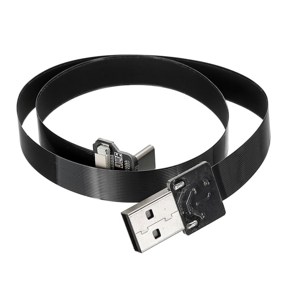 Uxcell FPV FFC Cable 20 Pin 0.5mm Pitch 400mm for HD 4K with USB Male to Type C 90 Degree