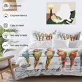 thumbnail image 3 of King 4 Piece Bedding Set Watercolor Parrot on Vintage Postcard Soft Breathable Duvet Cover and Pillowcase, Colorful Bird Letter Texture Duvet Cover Set Bed Sheets for Bedroom Dormitory Guest Room, 3 of 9