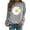 Gray, variant on Tnhcen Long Sleeved Womens Blouse Daisy Print Womens Sweatshirt Tops Womens Sweater