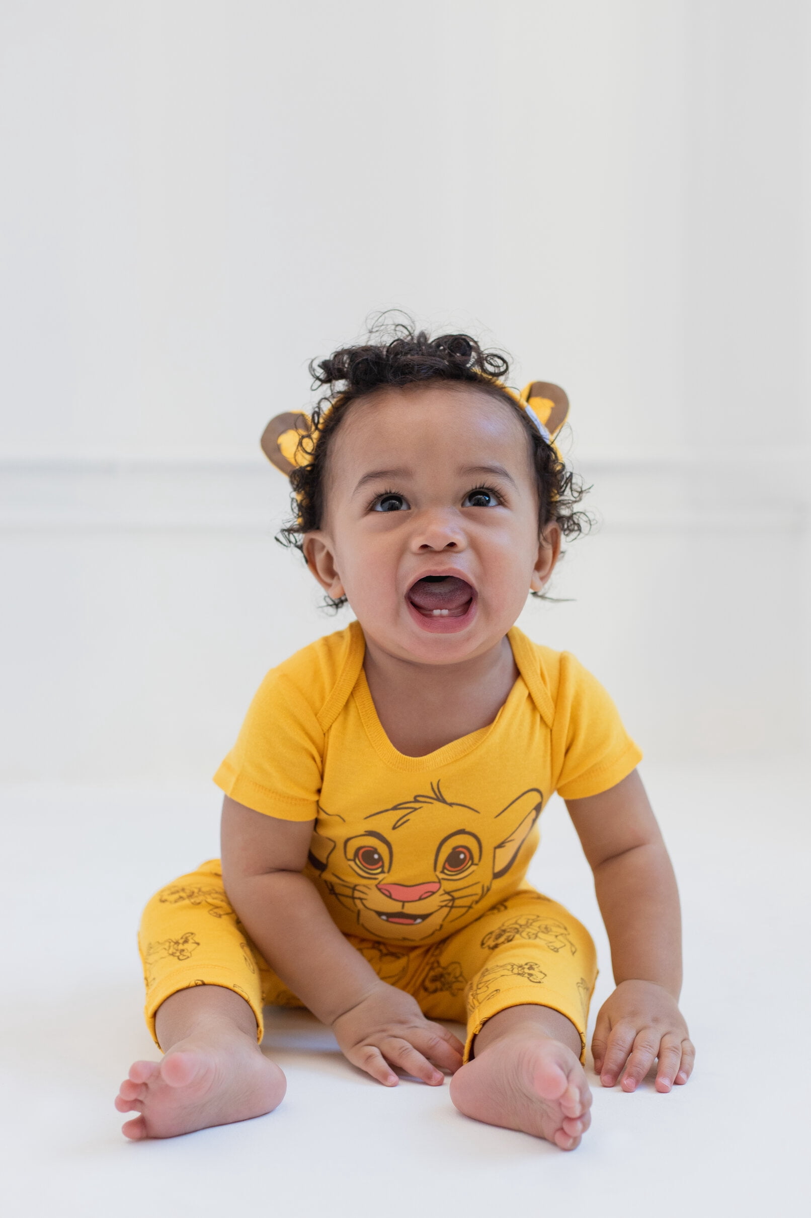 Disney Lion King Simba Newborn Baby Boys Bodysuit Pants and Hat 3 Piece Outfit Set Newborn to Infant