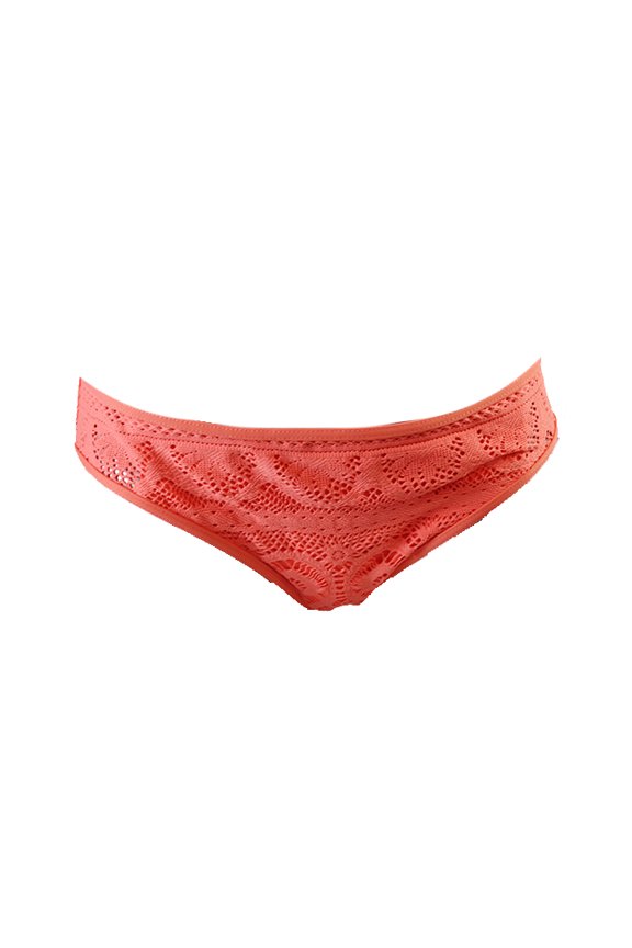 reaction women's suns out crochet hipster bikini bottom, sunset, medium