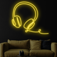 thumbnail image 2 of Craftnamesign Headphone Neon Sign, Headphones Music Wall Art for Music Room Studio Decor, 2 of 4