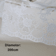thumbnail image 4 of Mantel redondo de encaje de vinilo, impermeable, de plástico PVC, limpiable, a prueba de derrames, Peva, mantel de hule resistente a las manchas para mesa de tarjetas, 4 of 5