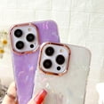 thumbnail image 3 of Compatible with iPhone Case,Electro Plated Camera Glitter Pearly Shell Pattern Full Body Protection Soft Shockproof Cover Phone Case (Grey,iPhone 15 Plus), 3 of 7