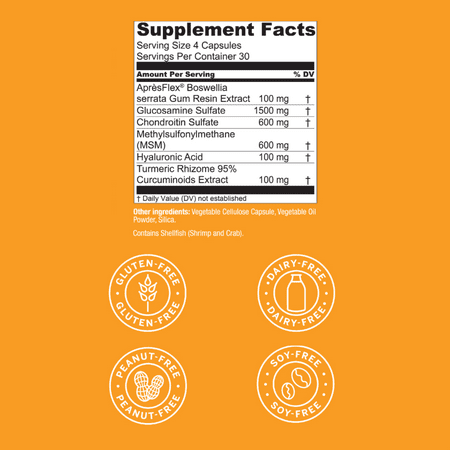 Live Conscious MoveWell Glucosamine Chondroitin with MSM, 600mg, 30 servings