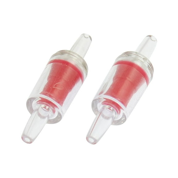 REGALWOVEN 2Pcs Clear Red Plastic Fish Aquarium Air Pump Control Valves