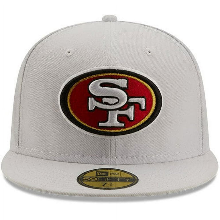 Men's New Era White San Francisco 49ers 1996 Pro Bowl Patch Red Undervisor  59FIFY Fitted Hat 