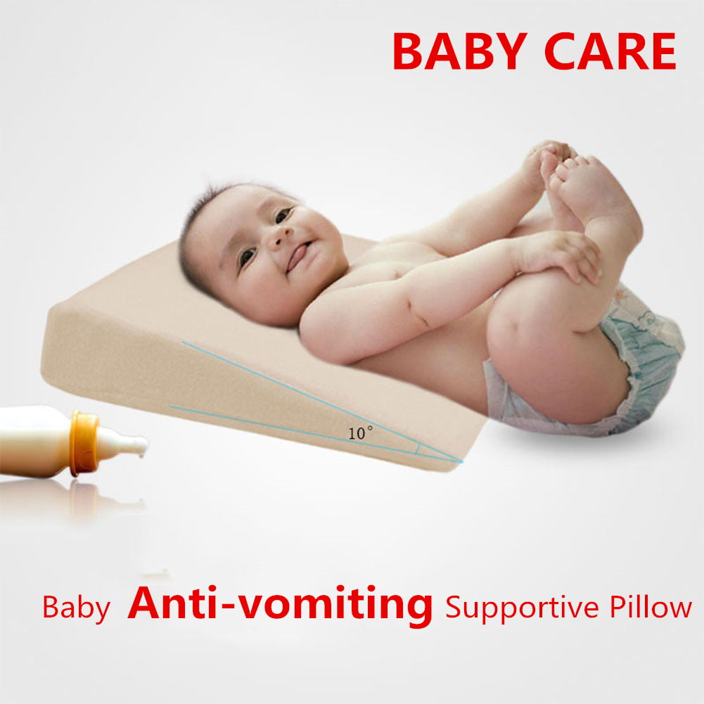 for Newborn and Toddler Baby Crib Wedge Pillow for Acid Reflux: Infant Universal Mattress with Incline for Sleeping Bed Foam Pad Sleep Positioner and Anti Colic Elevated Sleeper Comfy and Portable 
